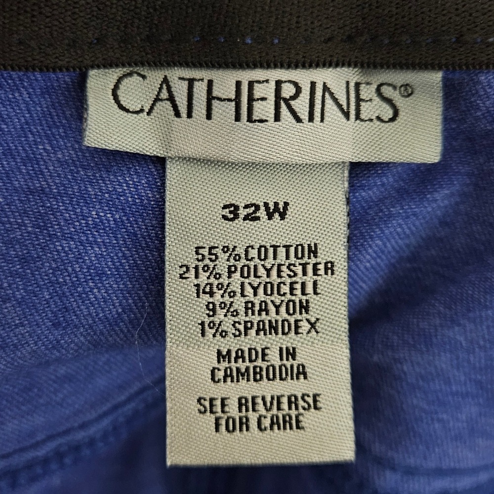 Catherines The Universal Jean Women's 32W Blue Stretch Capri Pants NWT - Picture 11 of 11